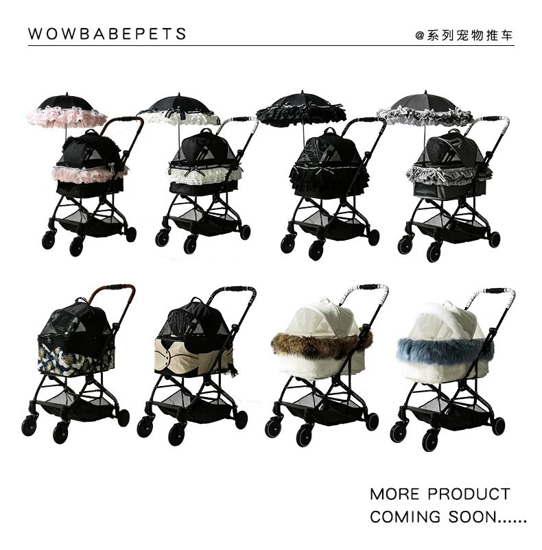 Pet Stroller with Elegant Ruffles