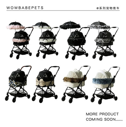 Pet Stroller with Elegant Ruffles