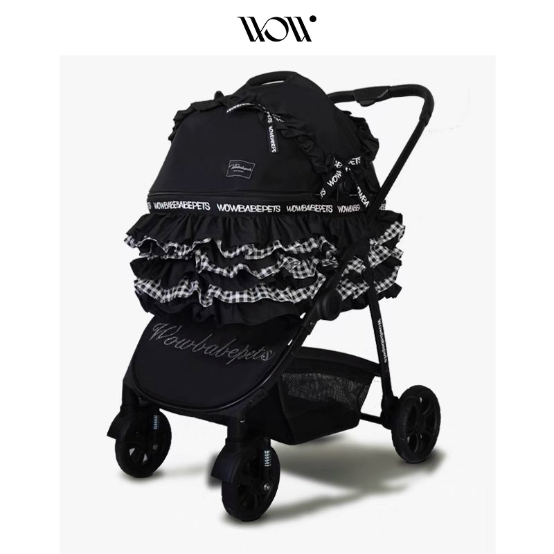Pet Stroller with Elegant Ruffles