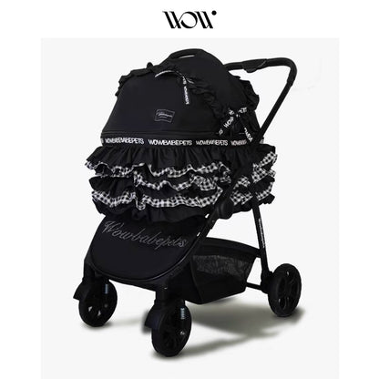 Pet Stroller with Elegant Ruffles