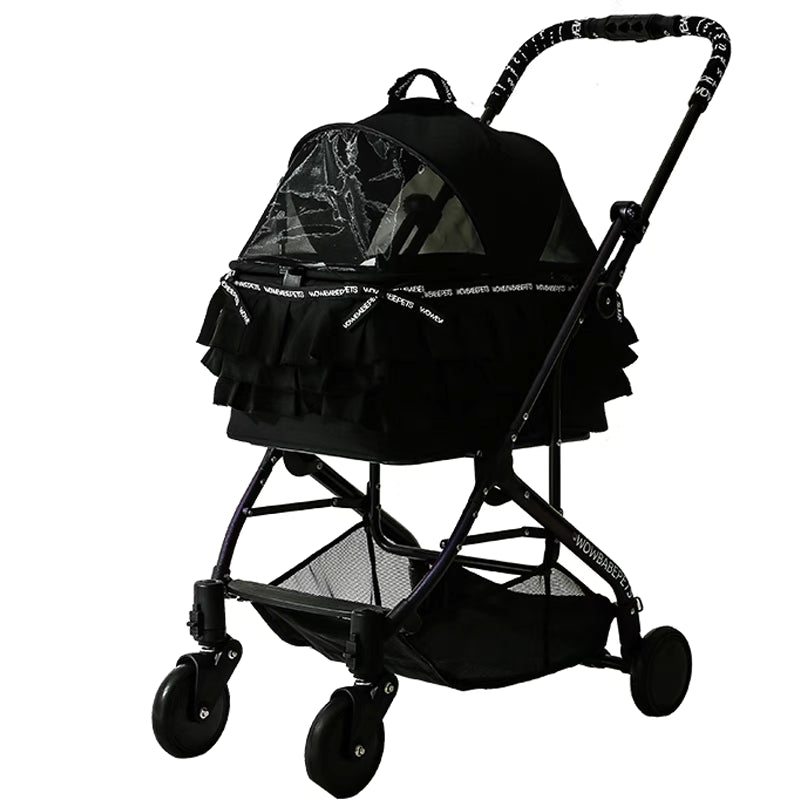 Pet Stroller with Elegant Ruffles