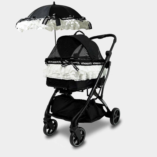 Pet Stroller with Elegant Ruffles